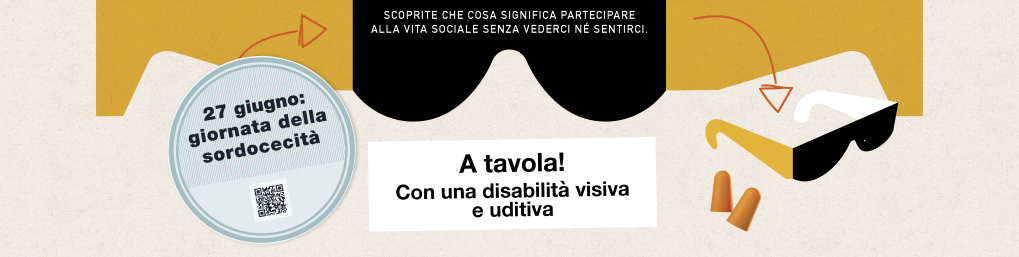 A tavola con una disabilita visiva e uditiva 